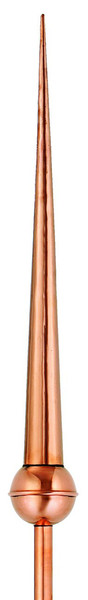 Gawain Copper Finial 3" Wide X 28" High